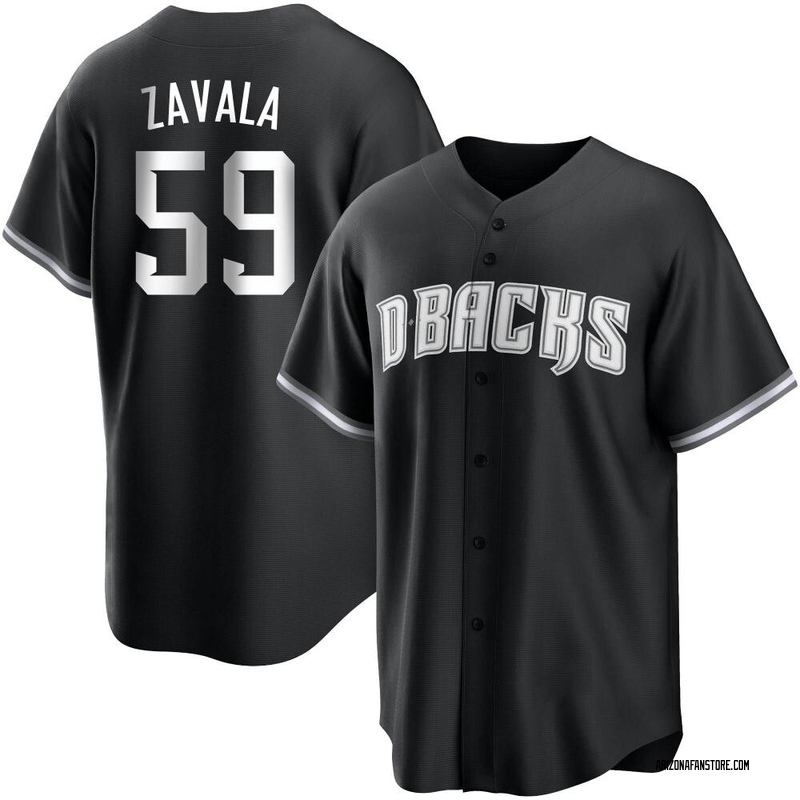 Men's Seby Zavala Chicago White Sox Replica Black Alternate Jersey